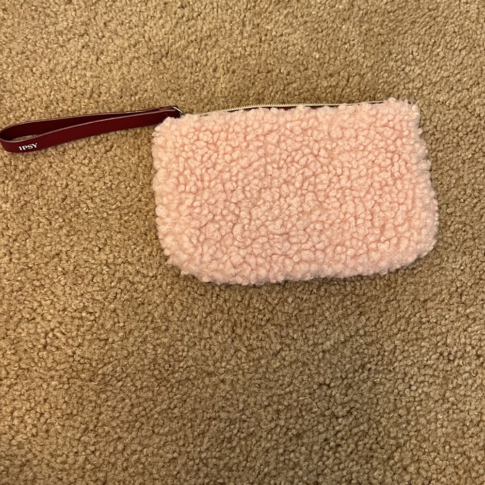 Ipsy light pink wool wristlet - Picture 3 of 3
